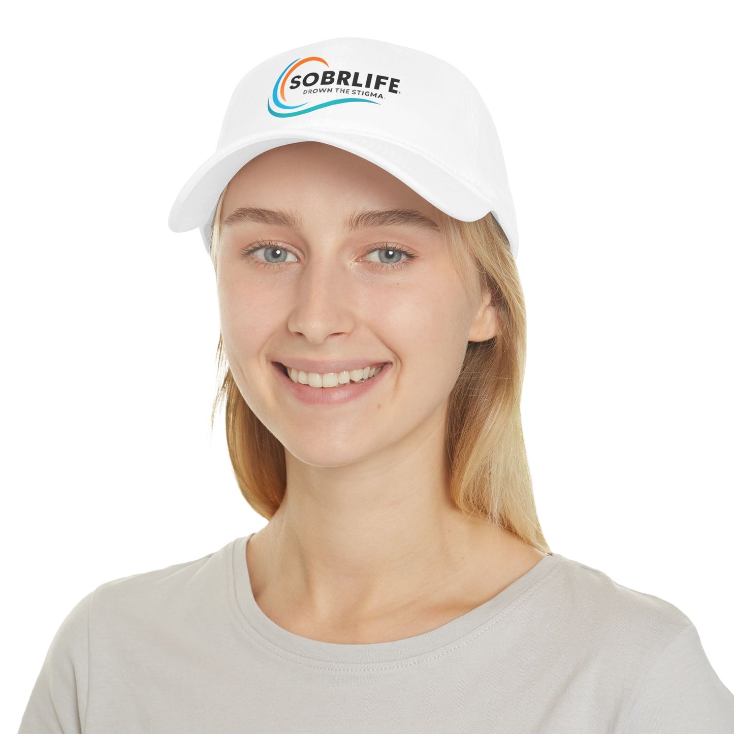 SOBRLIFE Low Profile Baseball Cap - Color Logo with Black Text