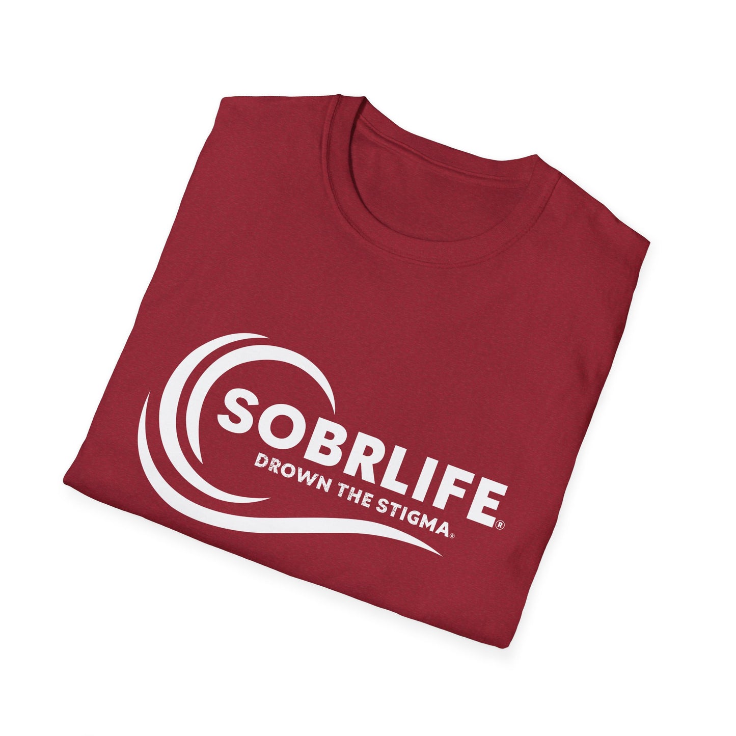 SOBRLIFE™ Unisex Softstyle T-Shirt – White Logo