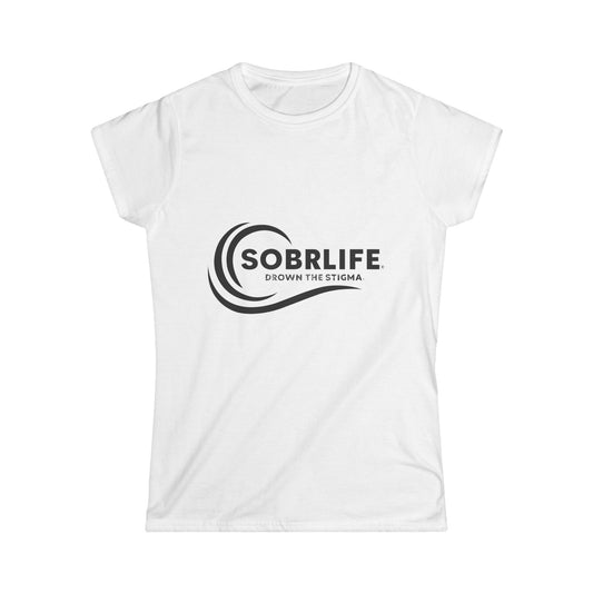 SOBRLIFE Women's Softstyle Tee - Black Logo