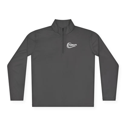 SOBRLIFE Unisex Quarter-Zip Pullover – White Logo