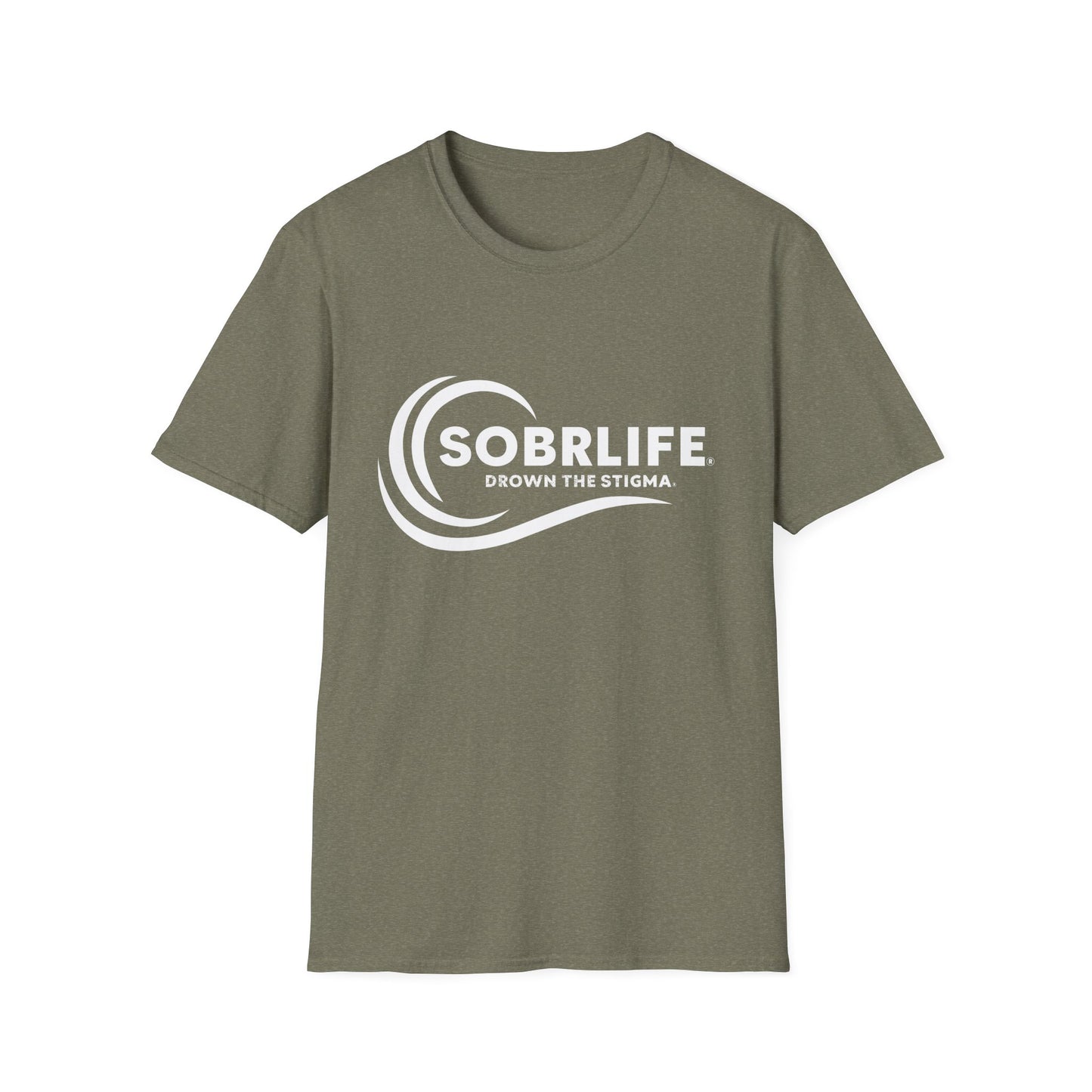 SOBRLIFE™ Unisex Softstyle T-Shirt – White Logo