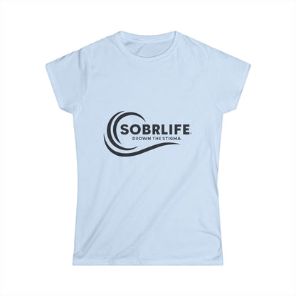 SOBRLIFE Women's Softstyle Tee - Black Logo