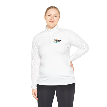Sober Pride Quarter-Zip Pullover | Recovery Apparel for Sobriety & Alcohol-Free Living