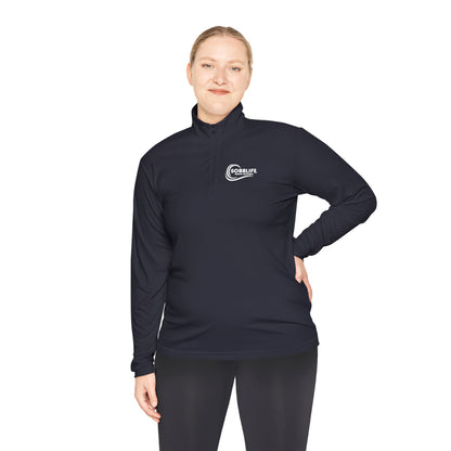 SOBRLIFE Unisex Quarter-Zip Pullover – White Logo