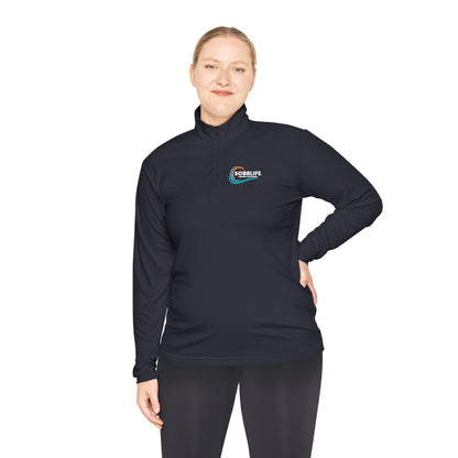 SOBRLIFE Unisex Quarter-Zip Pullover - Full Color Logo