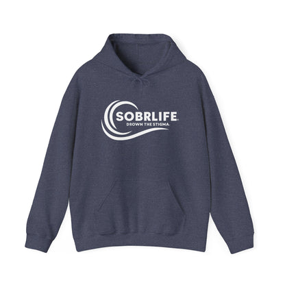 SOBRLIFE Unisex Hooded Sweatshirt - White Logo
