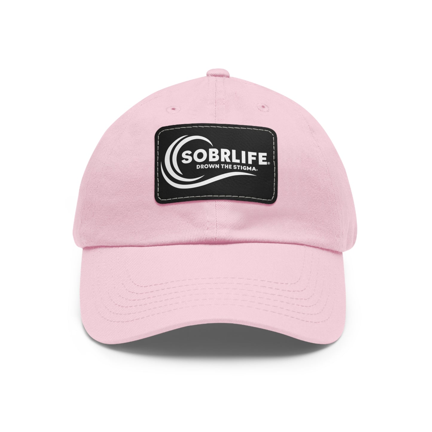 SOBRLIFE Dad Hat with Leather Patch - White Logo
