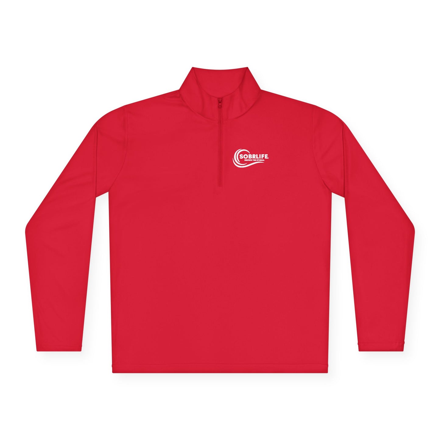SOBRLIFE Unisex Quarter-Zip Pullover – White Logo