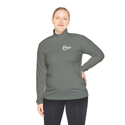 SOBRLIFE Unisex Quarter-Zip Pullover – White Logo