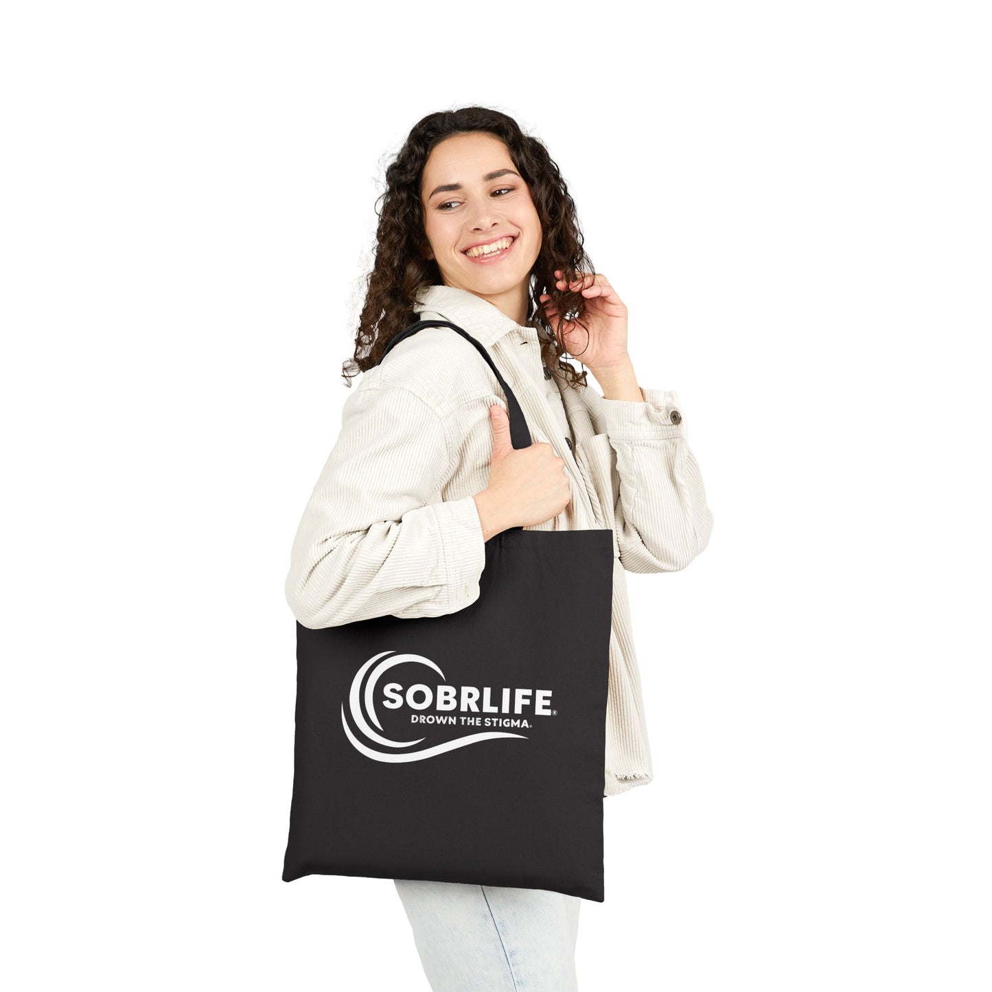 SOBRLIFE Cotton Canvas Tote Bag - Drown The Stigma