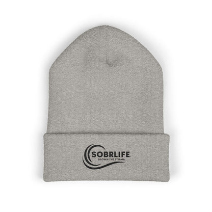 SOBRLIFE Embroidered Classic Cuffed Beanie - Keep Warm & Drown the Stigma