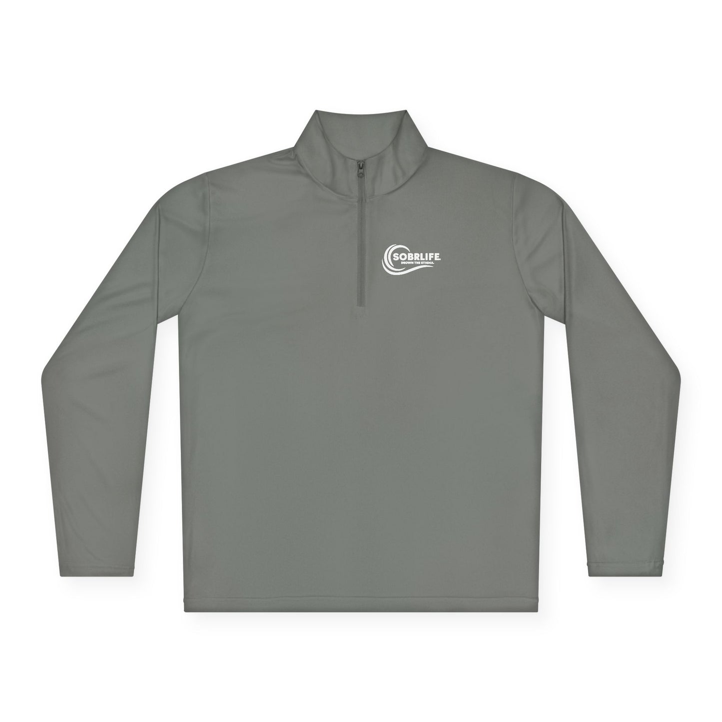 SOBRLIFE Unisex Quarter-Zip Pullover – White Logo