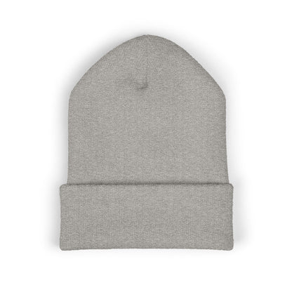 SOBRLIFE Embroidered Classic Cuffed Beanie - White Logo