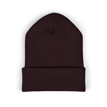 SOBRLIFE Embroidered Classic Cuffed Beanie - White Logo