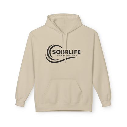 SOBRLIFE Unisex Fleece Hoodie - Black Logo