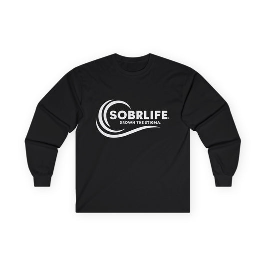 SOBRLIFE Unisex Long Sleeve Tee - White Logo