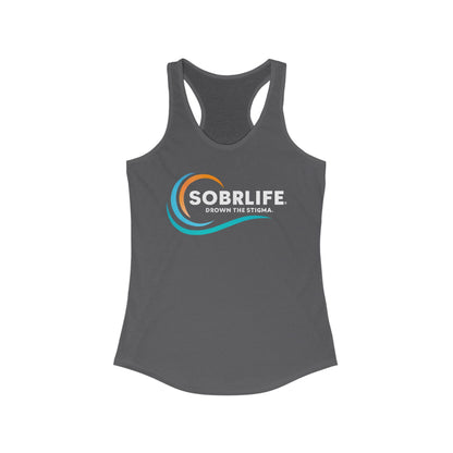 SOBRLIFE Women's Ideal Racerback Tank - Full Color Logo