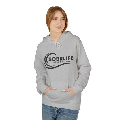 SOBRLIFE Unisex Fleece Hoodie - Black Logo