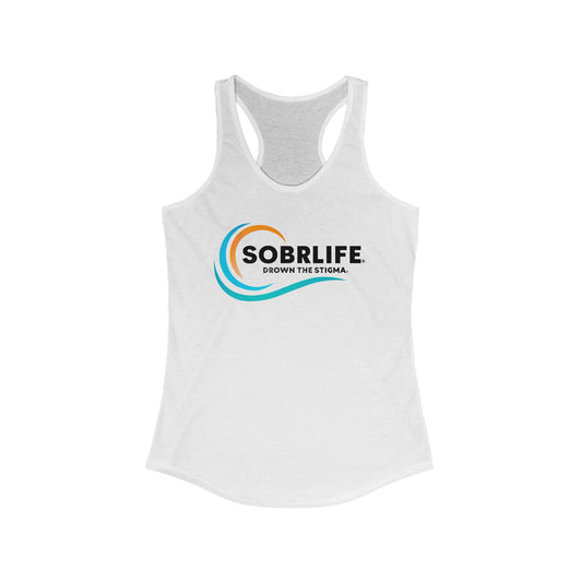 SOBRLIFE Women's Ideal Racerback Tank - Full Color Logo