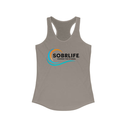 SOBRLIFE Women's Ideal Racerback Tank - Full Color Logo