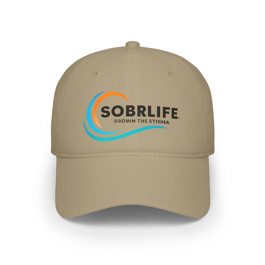 SOBRLIFE Low Profile Baseball Cap - Color Logo with Black Text