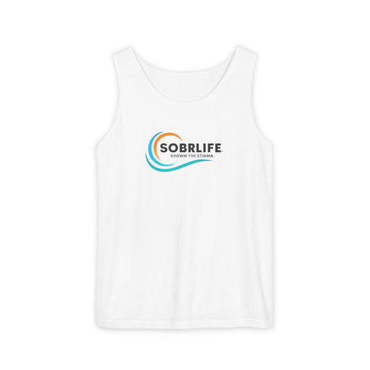 Unisex Garment-Dyed Tank Top with 'SOBRLIFE' Design, Summer Shirt, Relaxed Fit Tank, Beachwear, Casual Clothing, Gift for Him/Her, [...]