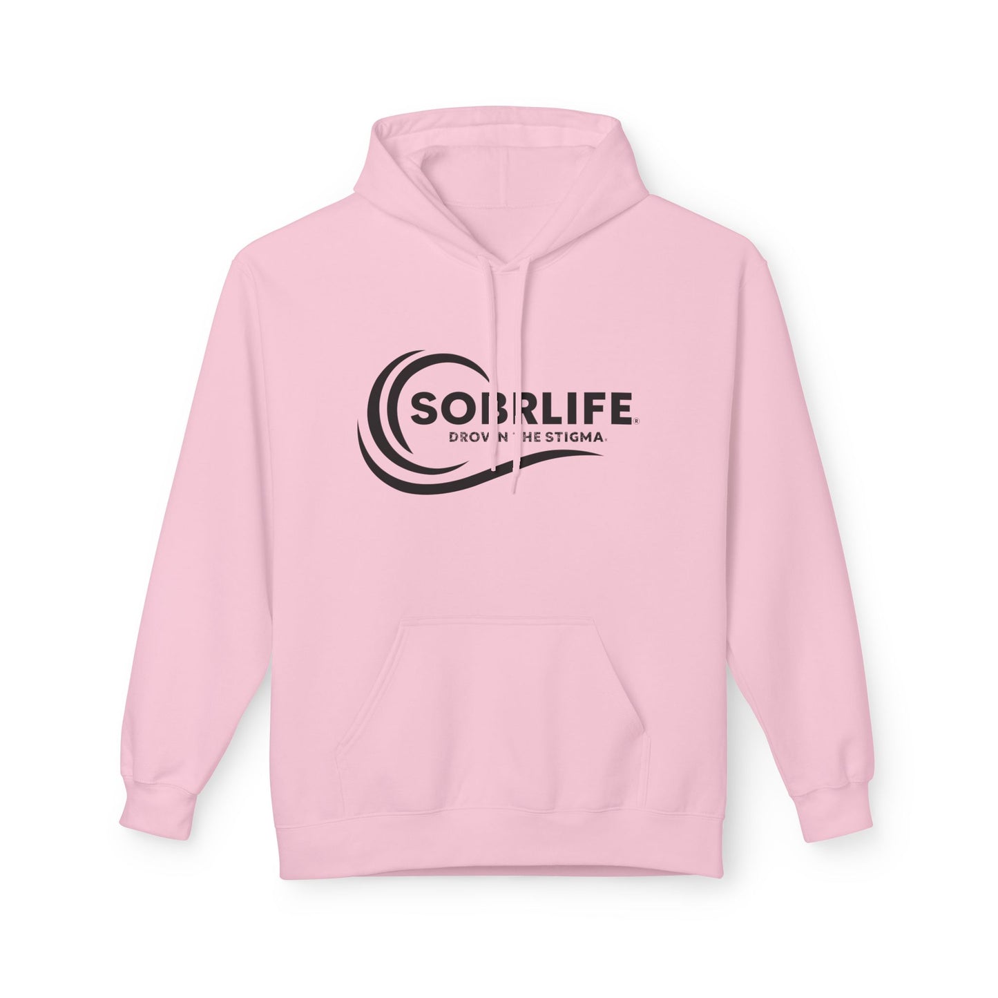 SOBRLIFE Unisex Fleece Hoodie - Black Logo