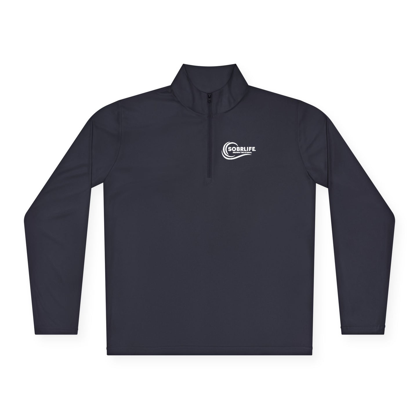 SOBRLIFE Unisex Quarter-Zip Pullover – White Logo