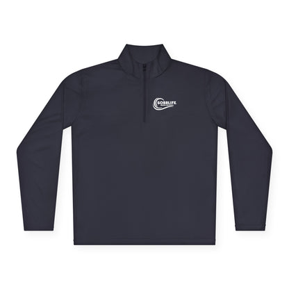 SOBRLIFE Unisex Quarter-Zip Pullover – White Logo