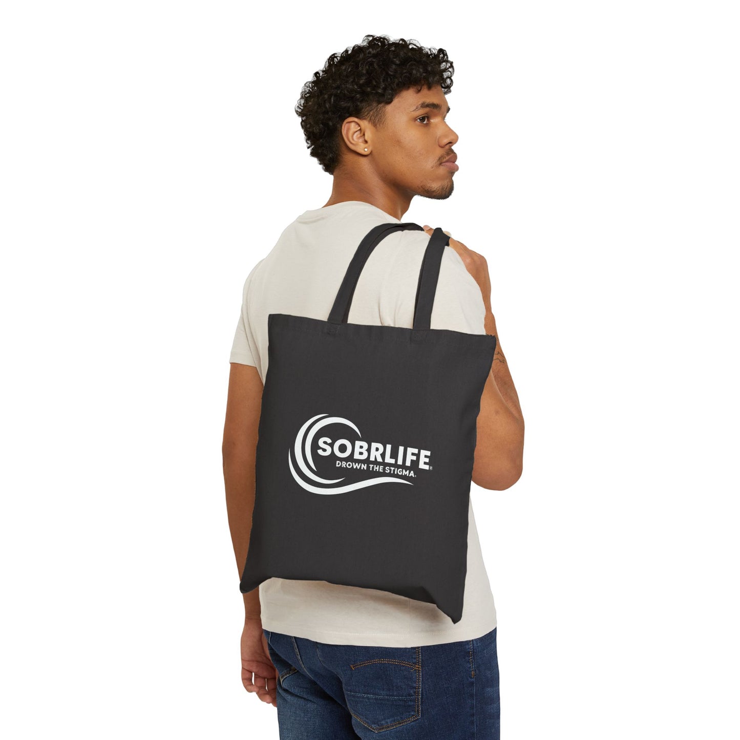 SOBRLIFE Cotton Canvas Tote Bag - Drown The Stigma