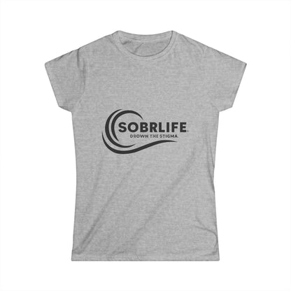 SOBRLIFE Women's Softstyle Tee - Black Logo