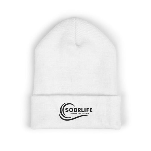 SOBRLIFE Embroidered Classic Cuffed Beanie - Keep Warm & Drown the Stigma