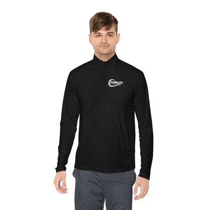 SOBRLIFE Unisex Quarter-Zip Pullover – White Logo