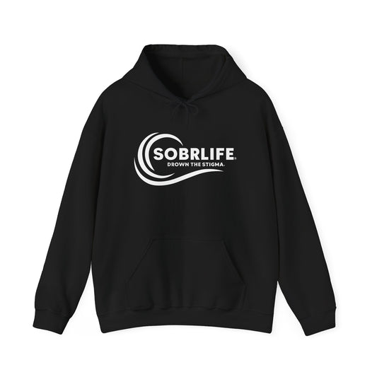 SOBRLIFE Unisex Hooded Sweatshirt - White Logo