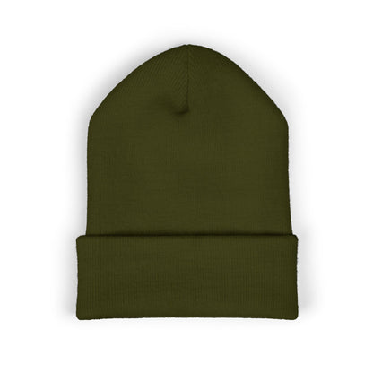 SOBRLIFE Embroidered Classic Cuffed Beanie - White Logo