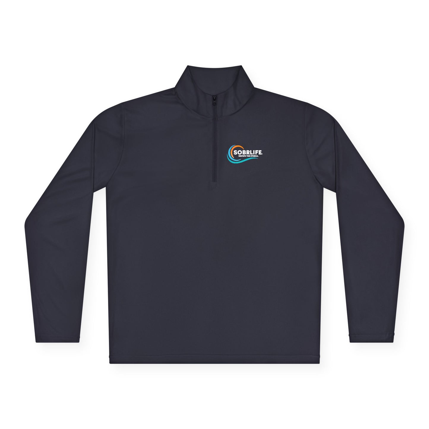 SOBRLIFE Unisex Quarter-Zip Pullover - Full Color Logo