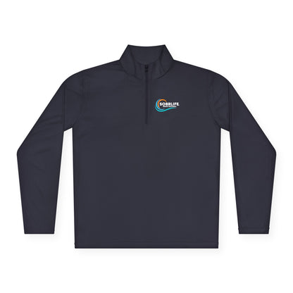 SOBRLIFE Unisex Quarter-Zip Pullover - Full Color Logo