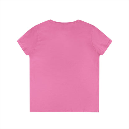 SOBRLIFE Ladies' V-Neck T-Shirt - White Logo