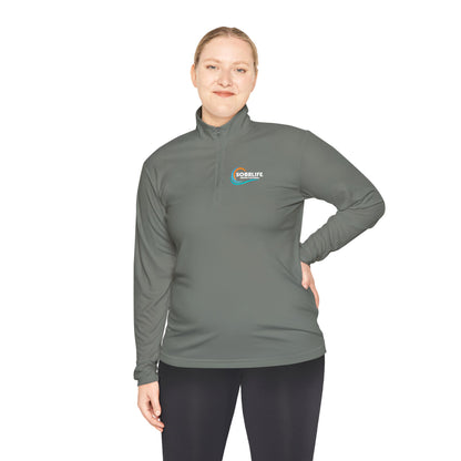 SOBRLIFE Unisex Quarter-Zip Pullover - Full Color Logo