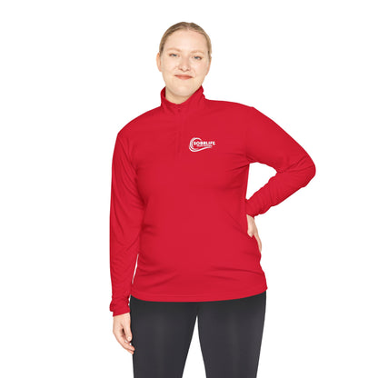 SOBRLIFE Unisex Quarter-Zip Pullover – White Logo