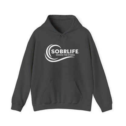SOBRLIFE Unisex Hooded Sweatshirt - White Logo