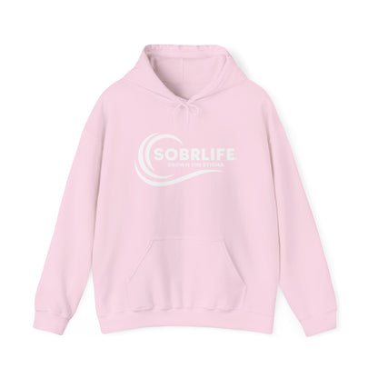 SOBRLIFE Unisex Hooded Sweatshirt - White Logo