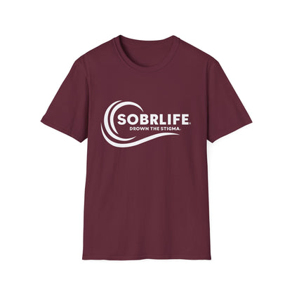 SOBRLIFE™ Unisex Softstyle T-Shirt – White Logo