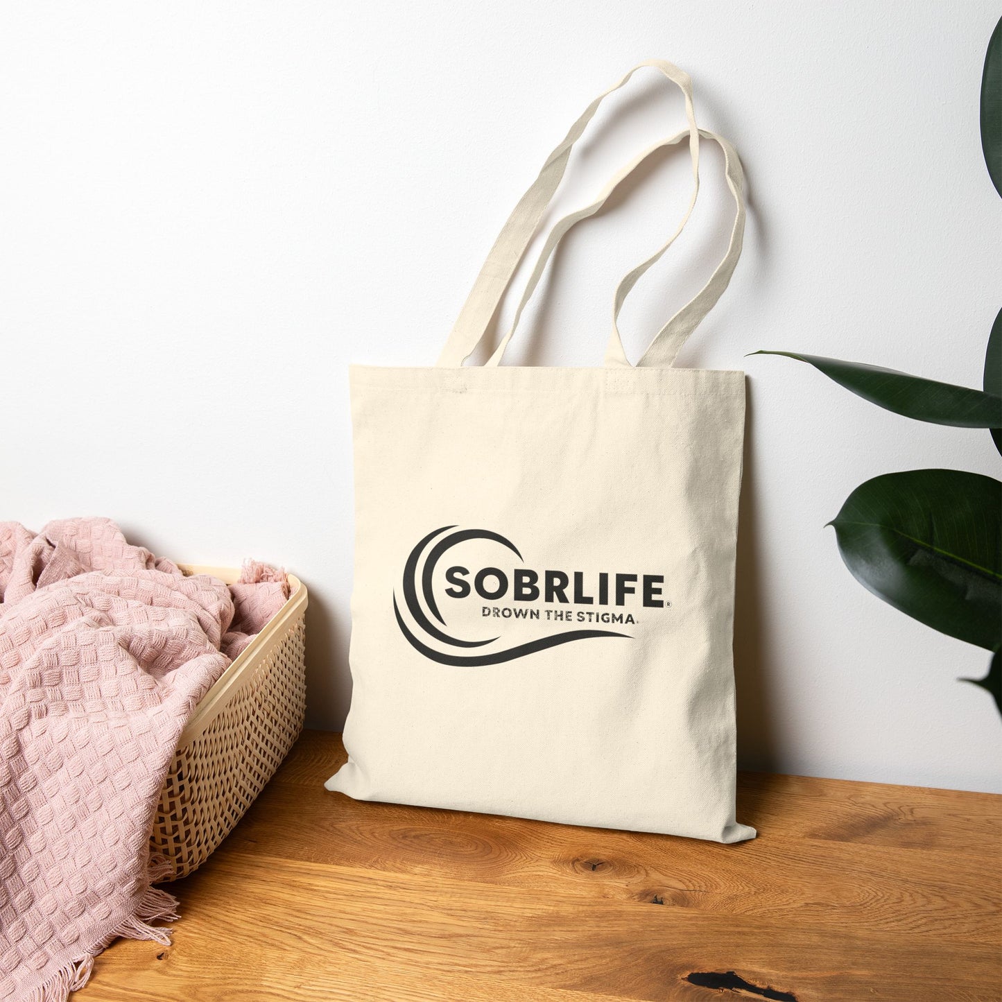 SOBRLIFE Cotton Canvas Tote Bag - Drown the Stigma