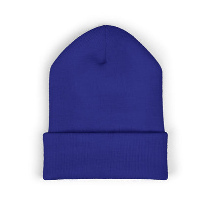 SOBRLIFE Embroidered Classic Cuffed Beanie - White Logo