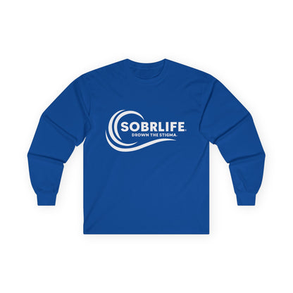 SOBRLIFE Unisex Long Sleeve Tee - White Logo