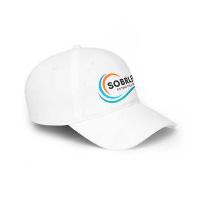 SOBRLIFE Low Profile Baseball Cap - Color Logo with Black Text
