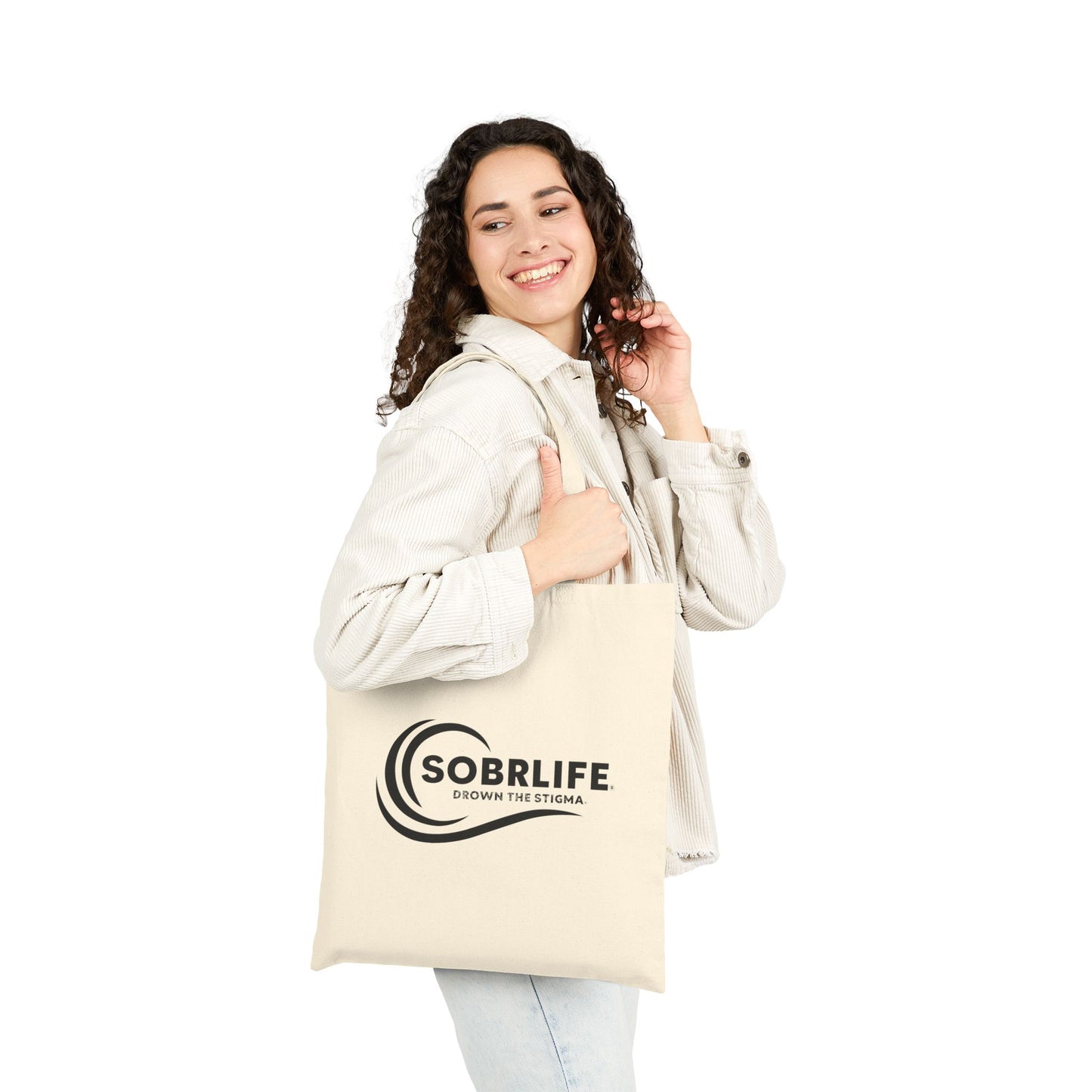 SOBRLIFE Cotton Canvas Tote Bag - Drown the Stigma