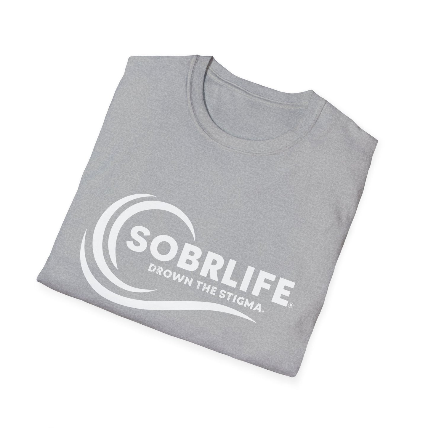 SOBRLIFE™ Unisex Softstyle T-Shirt – White Logo