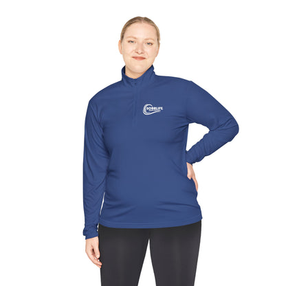 SOBRLIFE Unisex Quarter-Zip Pullover – White Logo
